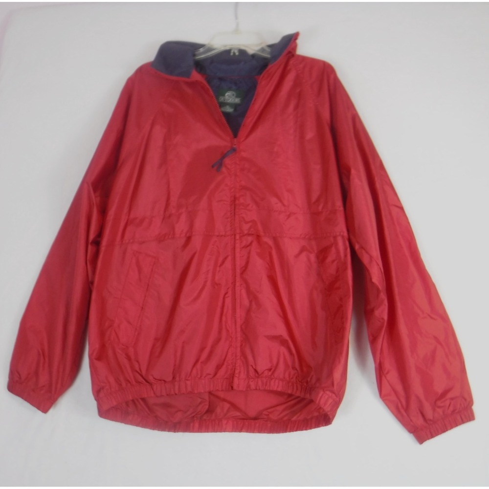 Bass Pro Shops Outdoors Mens XL Red Nylon Full Zip Windbreaker‎ Jacket RN 68717